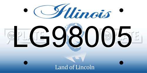LG98005 Illinois License Plate