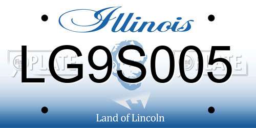 LG9S005 Illinois License Plate