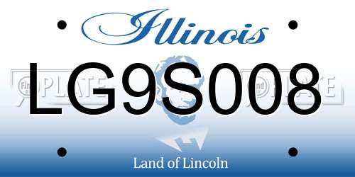 LG9S008 Illinois License Plate