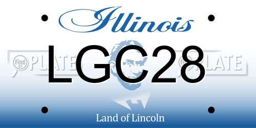 LGC28 Illinois License Plate