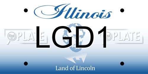 LGD1 Illinois License Plate
