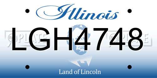 LGH4748 Illinois License Plate
