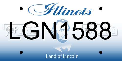 LGN1588 Illinois License Plate
