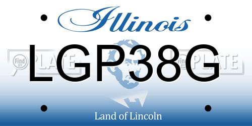 LGP38G Illinois License Plate