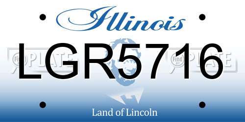 LGR5716 Illinois License Plate