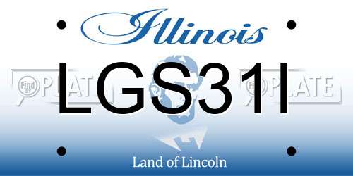 LGS31I Illinois License Plate
