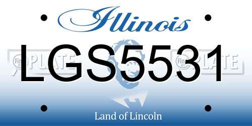 LGS5531 Illinois License Plate