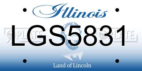 LGS5831 Illinois License Plate