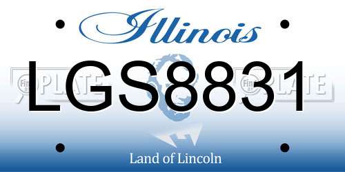 LGS8831 Illinois License Plate