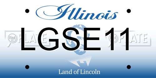 LGSE11 Illinois License Plate