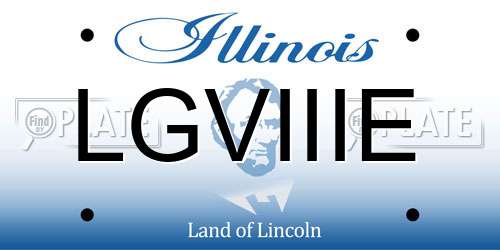 LGVIIIE Illinois License Plate