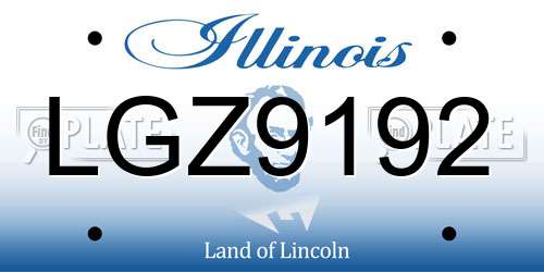 LGZ9192 Illinois License Plate