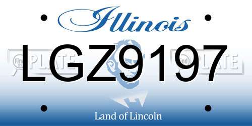 LGZ9197 Illinois License Plate