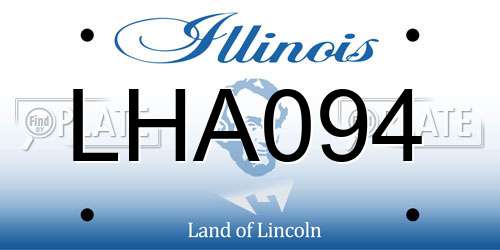 LHA094 Illinois License Plate