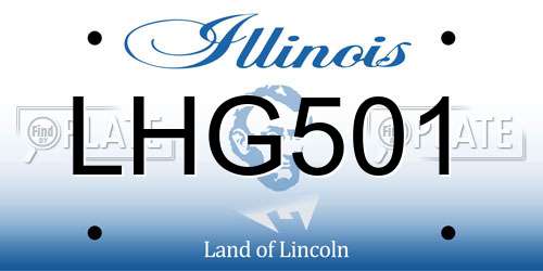 LHG501 Illinois License Plate