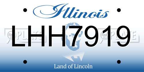 LHH7919 Illinois License Plate