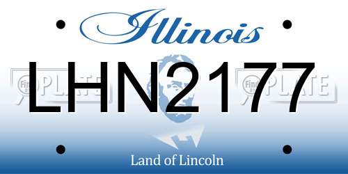 LHN2177 Illinois License Plate