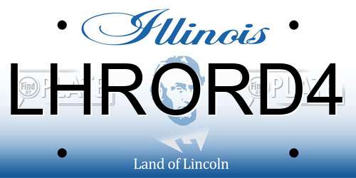 LHRORD4 Illinois License Plate