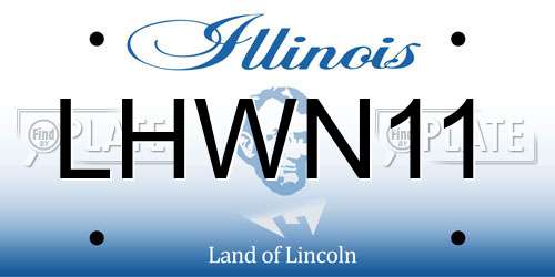 LHWN11 Illinois License Plate