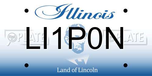 LI1P0N Illinois License Plate