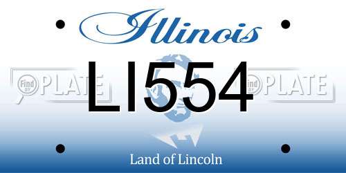 LI554 Illinois License Plate