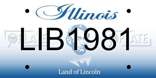 LIB1981 Illinois License Plate