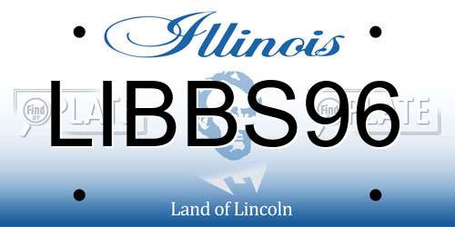 LIBBS96 Illinois License Plate