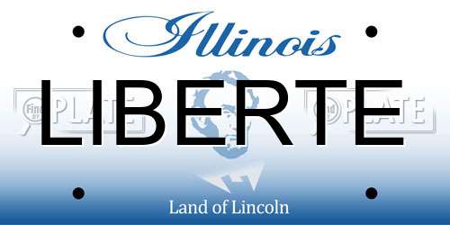 LIBERTE Illinois License Plate