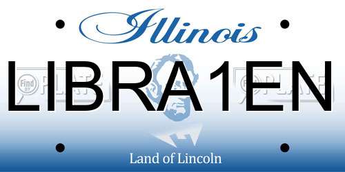 LIBRA1EN Illinois License Plate