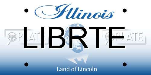 LIBRTE Illinois License Plate
