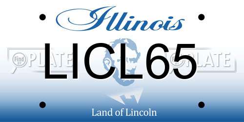 LICL65 Illinois License Plate
