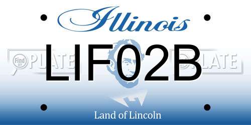 LIF02B Illinois License Plate