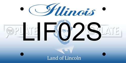 LIF02S Illinois License Plate