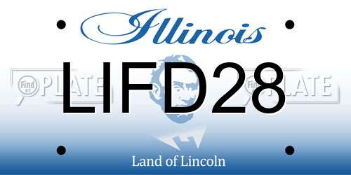 LIFD28 Illinois License Plate