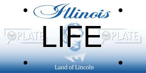 LIFE Illinois License Plate