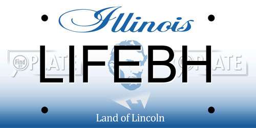 LIFEBH Illinois License Plate