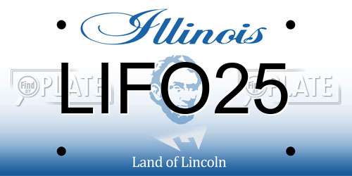 LIFO25 Illinois License Plate