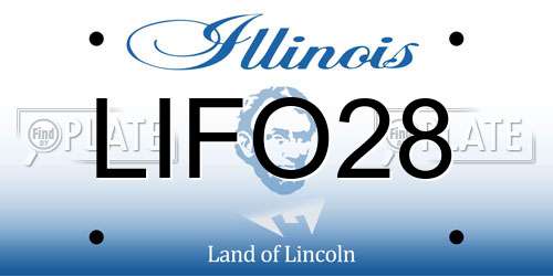 LIFO28 Illinois License Plate