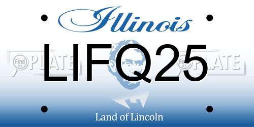 LIFQ25 Illinois License Plate