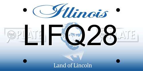LIFQ28 Illinois License Plate