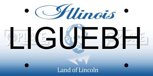 LIGUEBH Illinois License Plate