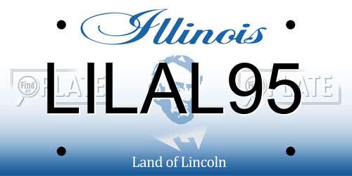 LILAL95 Illinois License Plate