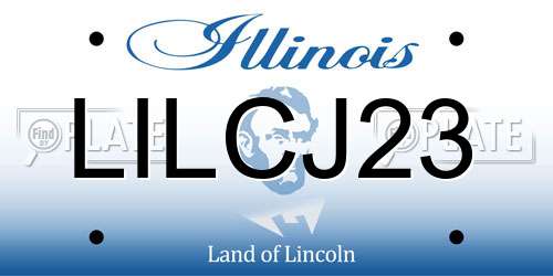LILCJ23 Illinois License Plate