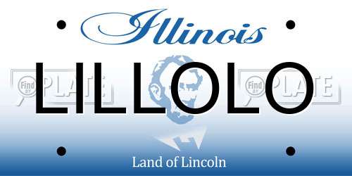 LILLOLO Illinois License Plate