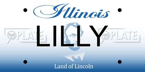 LILLY Illinois License Plate