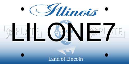 LILONE7 Illinois License Plate