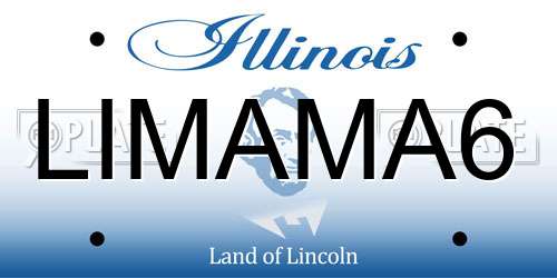 LIMAMA6 Illinois License Plate