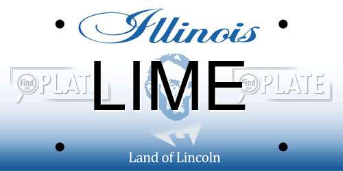 LIME Illinois License Plate