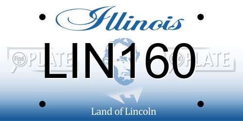 LIN160 Illinois License Plate