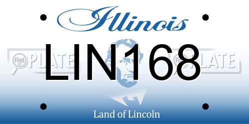 LIN168 Illinois License Plate